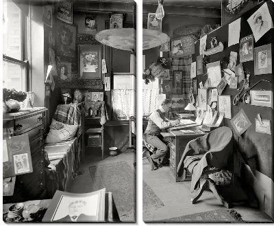 Модульная картина Художник в своей мастерской (The artist in his studio)