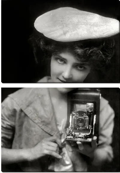 Модульная картина Девушка с фотоаппаратом (Girl with camera)