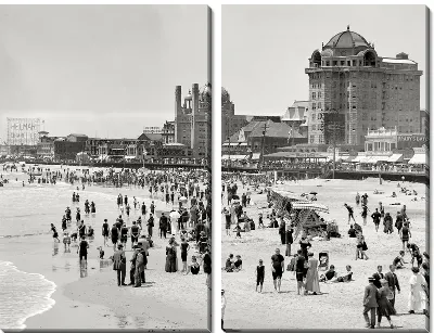 Модульная картина Отели на побережье (Beach hotels)