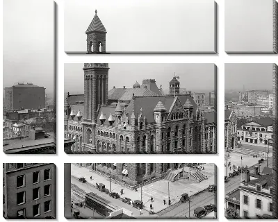 Модульная картина Здание в центре (The building in the center)