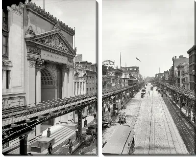 Модульная картина Старая улица (Old street) №4