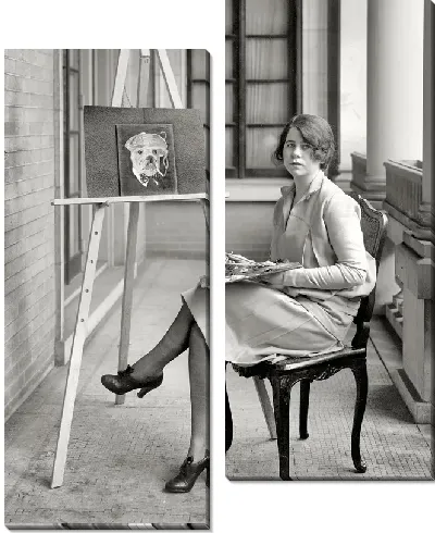 Модульная картина Художница (Woman artist)