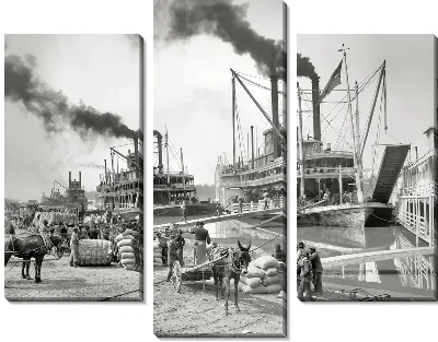 Модульная картина Два парохода (Two ships)