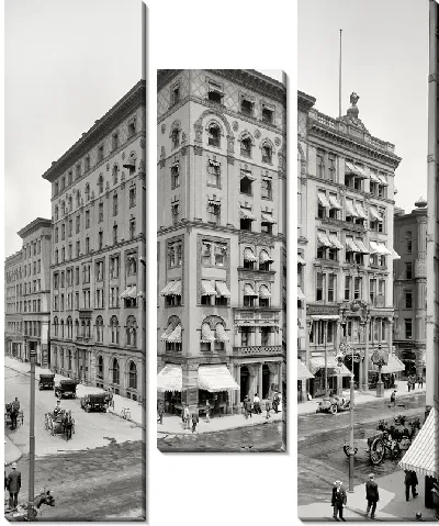 Модульная картина Здание в центре (The building in the center) №2