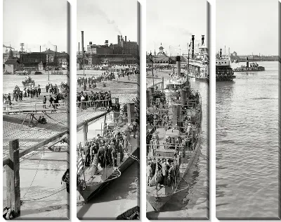 Модульная картина Катера (Boats)