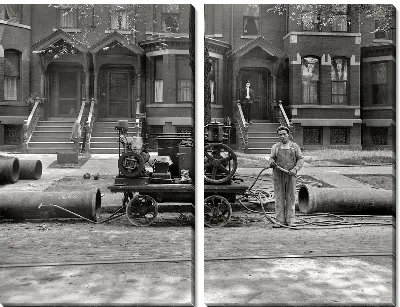 Модульная картина Рабочий (Working) №3