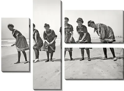 Модульная картина Женщины на пляже (Woman on the beach) №2