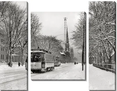 Модульная картина Город зимой (Сity in winter) №2