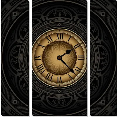 Модульная картина Часы (Clock) №3