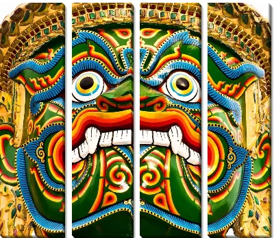 Модульная картина Скульптура китайского дракона (Sculpture of a Chinese dragon)