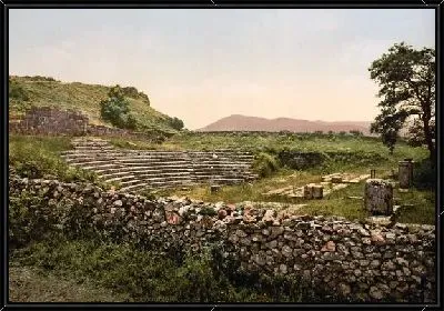 Картина "Историческая серия 1890-1900 гг. ""Фотографии Италии"" - Амфитеатр в Тускулуме (Amphitheatre of Tusculum)"