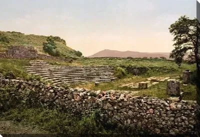 Постер "Историческая серия 1890-1900 гг. ""Фотографии Италии"" - Амфитеатр в Тускулуме (Amphitheatre of Tusculum)"
