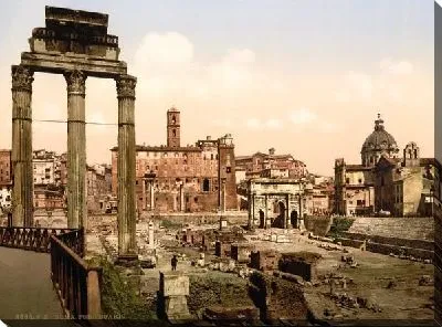 Постер "Историческая серия 1890-1900 гг. ""Фотографии Италии"" - Boario, Rome"