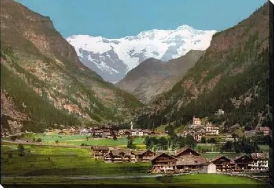 Постер "Историческая серия 1890-1900 гг. ""Фотографии Италии"" - Mt. Rosa, Gressony"