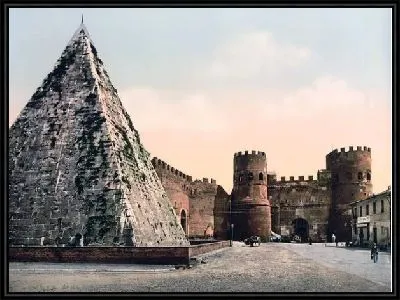 Картина "Историческая серия 1890-1900 гг. ""Фотографии Италии"" - Крепость"
