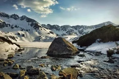 Плакат Река в горах