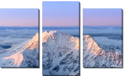 Модульная картина Заснеженные горы