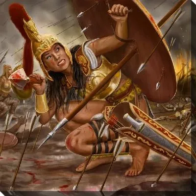 Картина маслом Женщина воин