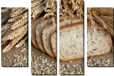 Модульная картина Белый хлеб