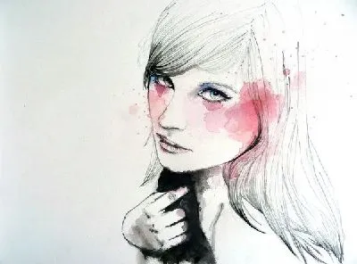 Плакат Девушка с голубыми глазами