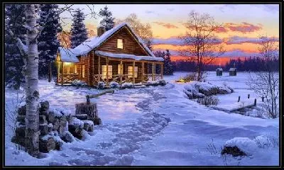 Деревянный домик в лесу