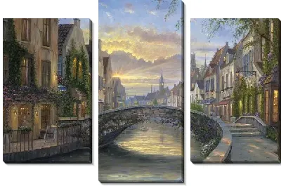 Картина Пейзаж с мостом