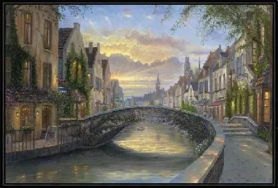 Картина Пейзаж с мостом