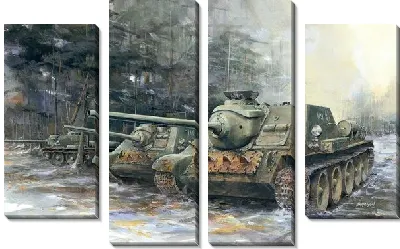 Модульная картина Танки №2