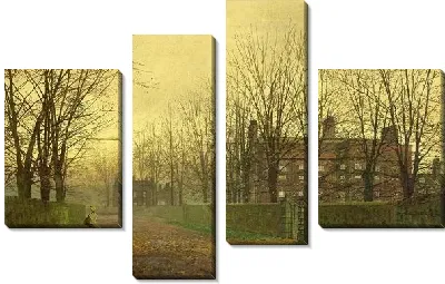 Картина Аллея осенью