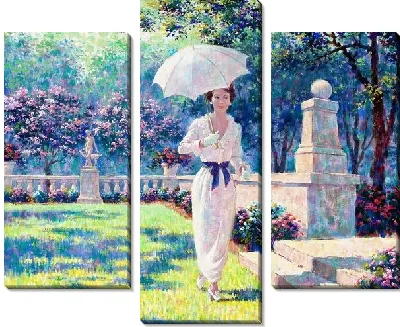 Картина Девушка в летнем саду