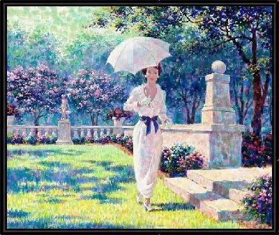 Девушка в летнем саду