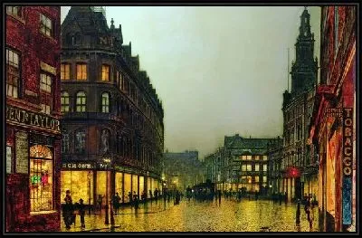 Английский город ночью