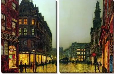 Английский город ночью