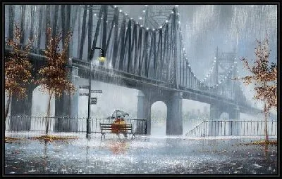 Мост под дождем