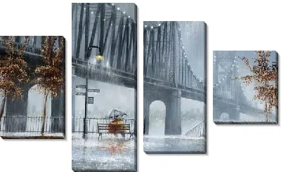 Мост под дождем