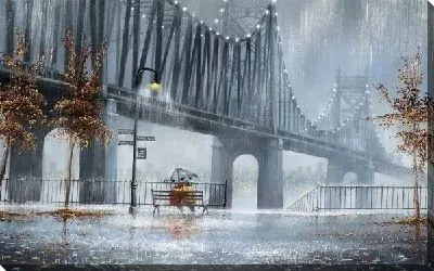 Мост под дождем