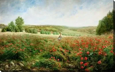 Картина маслом Маковое поле