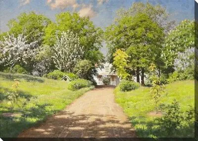 Картина маслом Тропинка возле сада