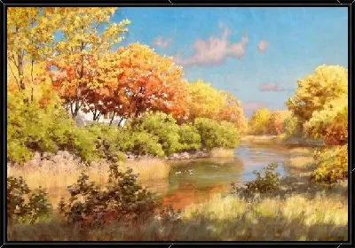 Озеро осенью