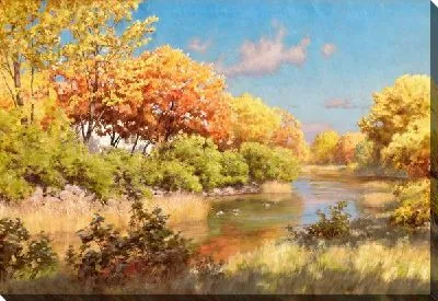 Озеро осенью