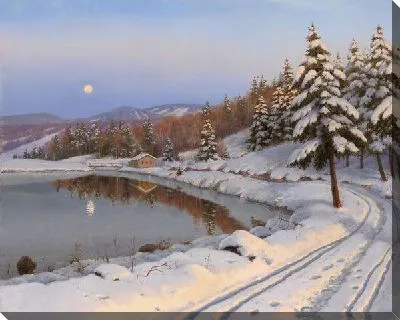 Картина Дорога у озера