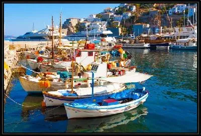 Картина Лодки у причала №3