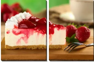 Модульная картина Клубничный торт