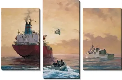 Модульная картина Пароходы №2