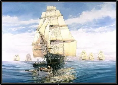Картина Корабли в море
