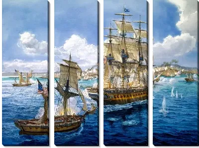Модульная картина Американские корабли
