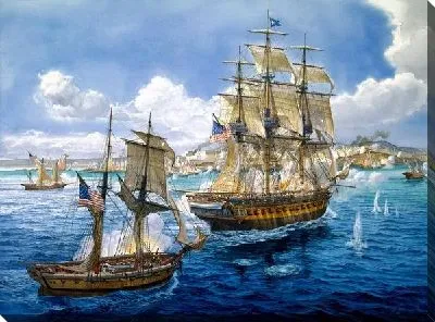 Картина маслом Американские корабли