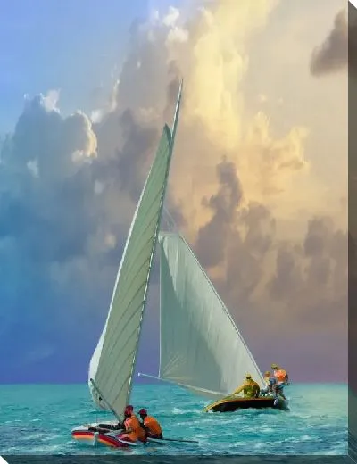 Картина маслом Парусники №10