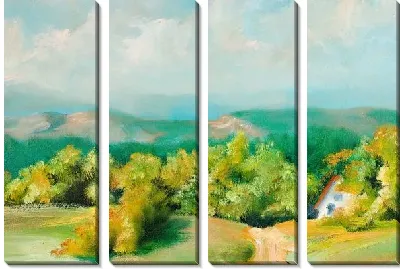 Модульная картина Пейзаж с холмами