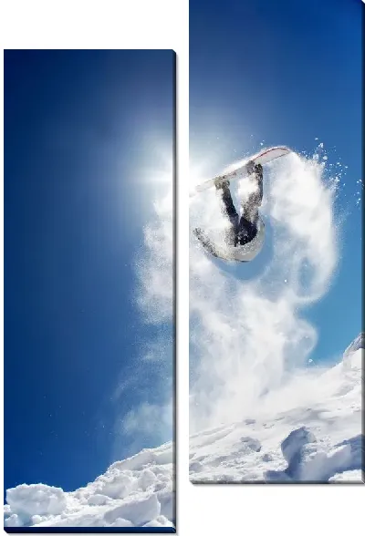 Модульная картина Прыжок на сноуборде